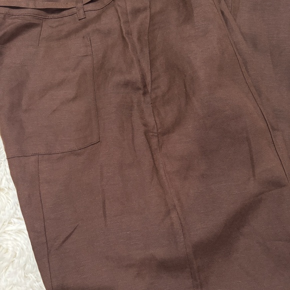 Loft Petite Linen Blend Straight Pants Size 12P New With Tags - Picture 5 of 7